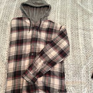 Mens hooded flannel
